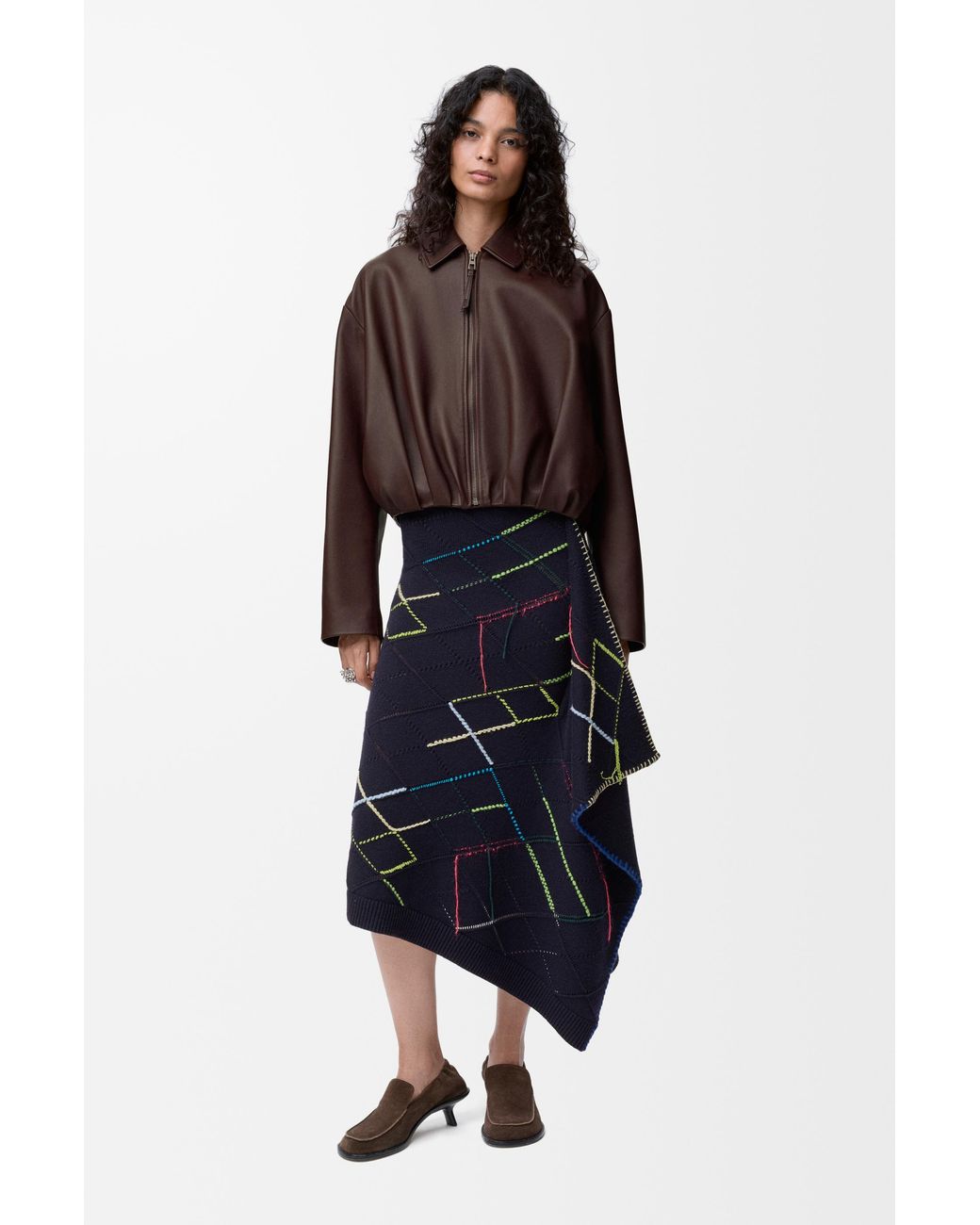 Loewe Brown Draped Jacket