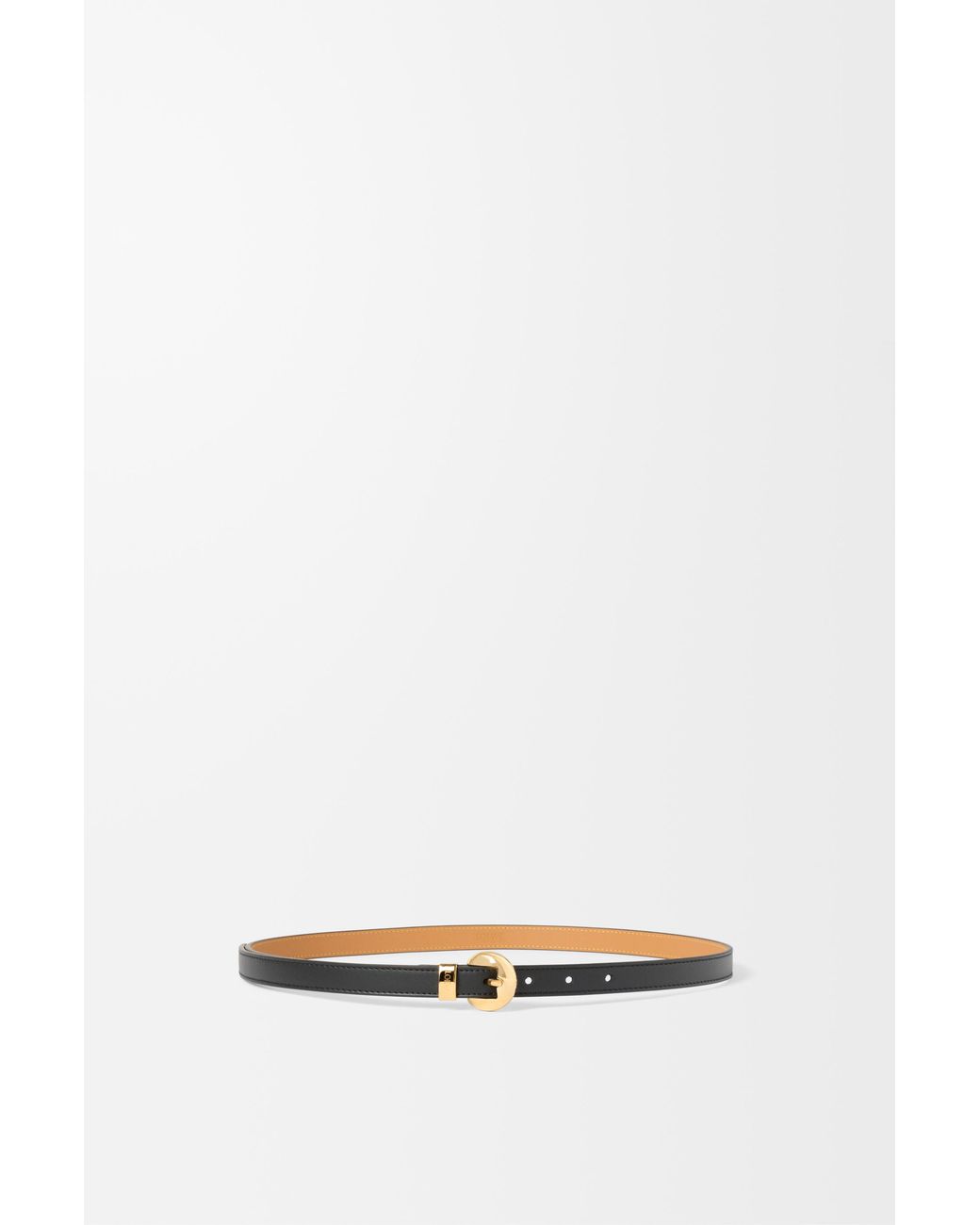 Loewe White Pebble Belt In Smooth Calfskin