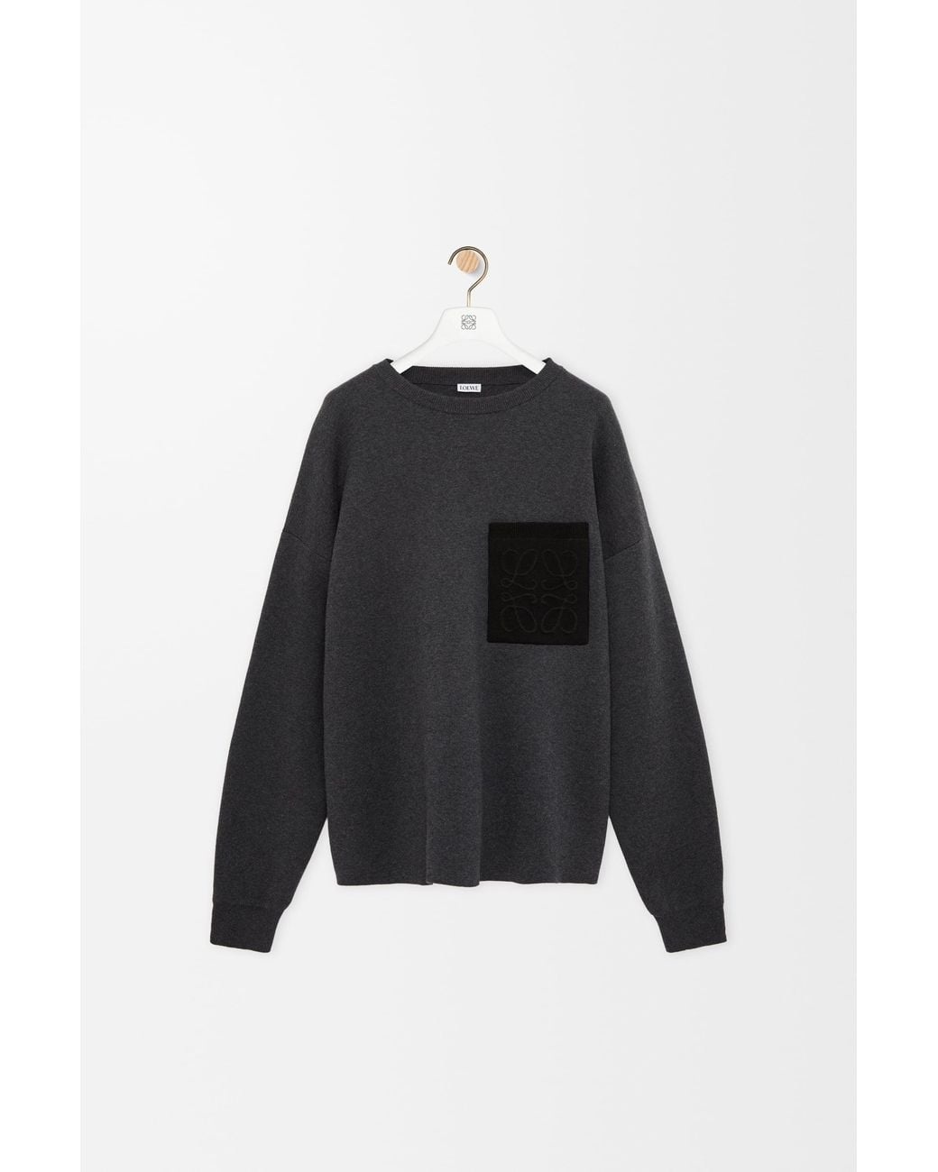 Loewe Black Anagram Pocket Sweater for men