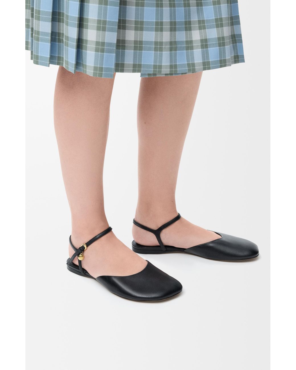 Loewe White Toy Ankle Strap Ballerina