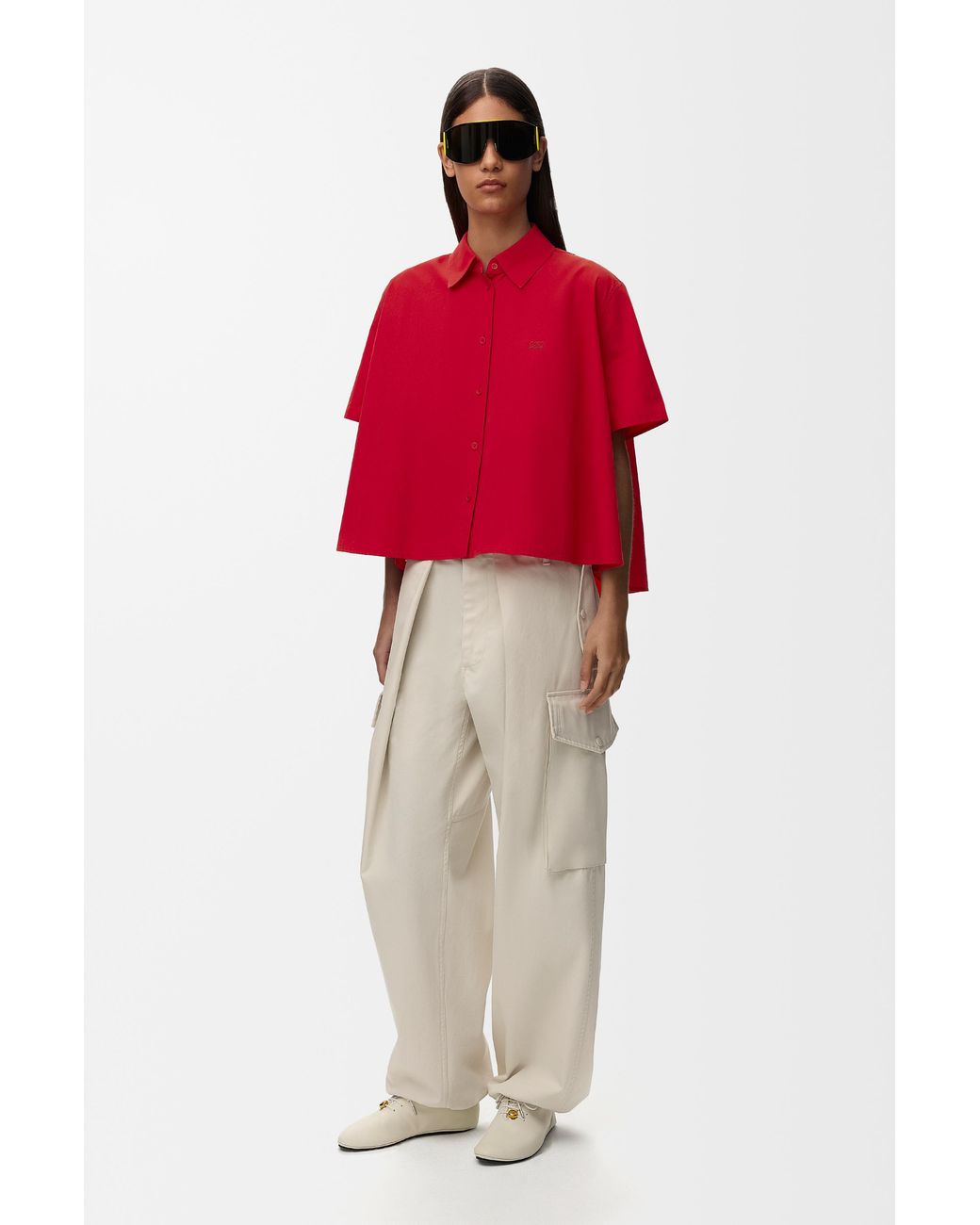 Loewe Red Short Sleeve Trapeze Shirt