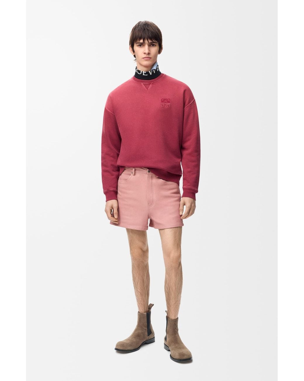 Sudadera En Algodónsize Hombre Loewe de hombre de color Red