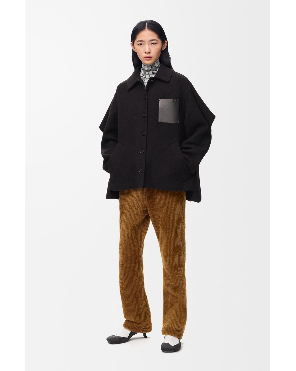 Loewe Black Cape Coat