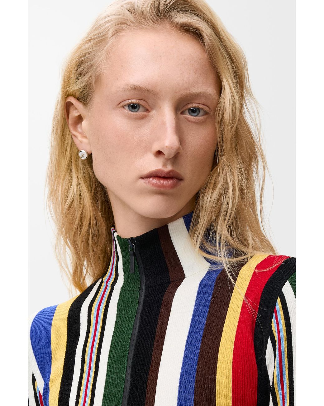 Loewe Metallic Anagram Pebble Stud Earrings