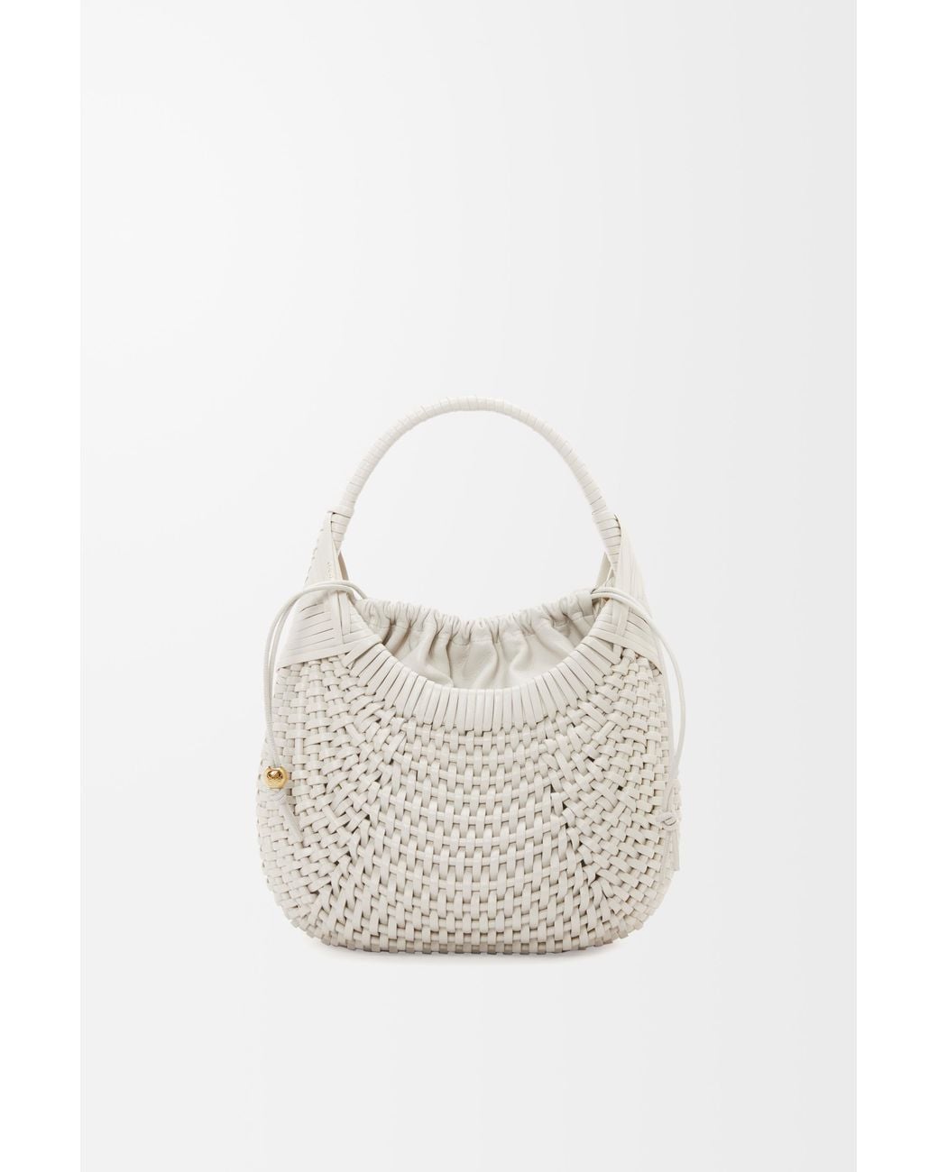 Loewe White Diamond Hobo Bag In Calfskin