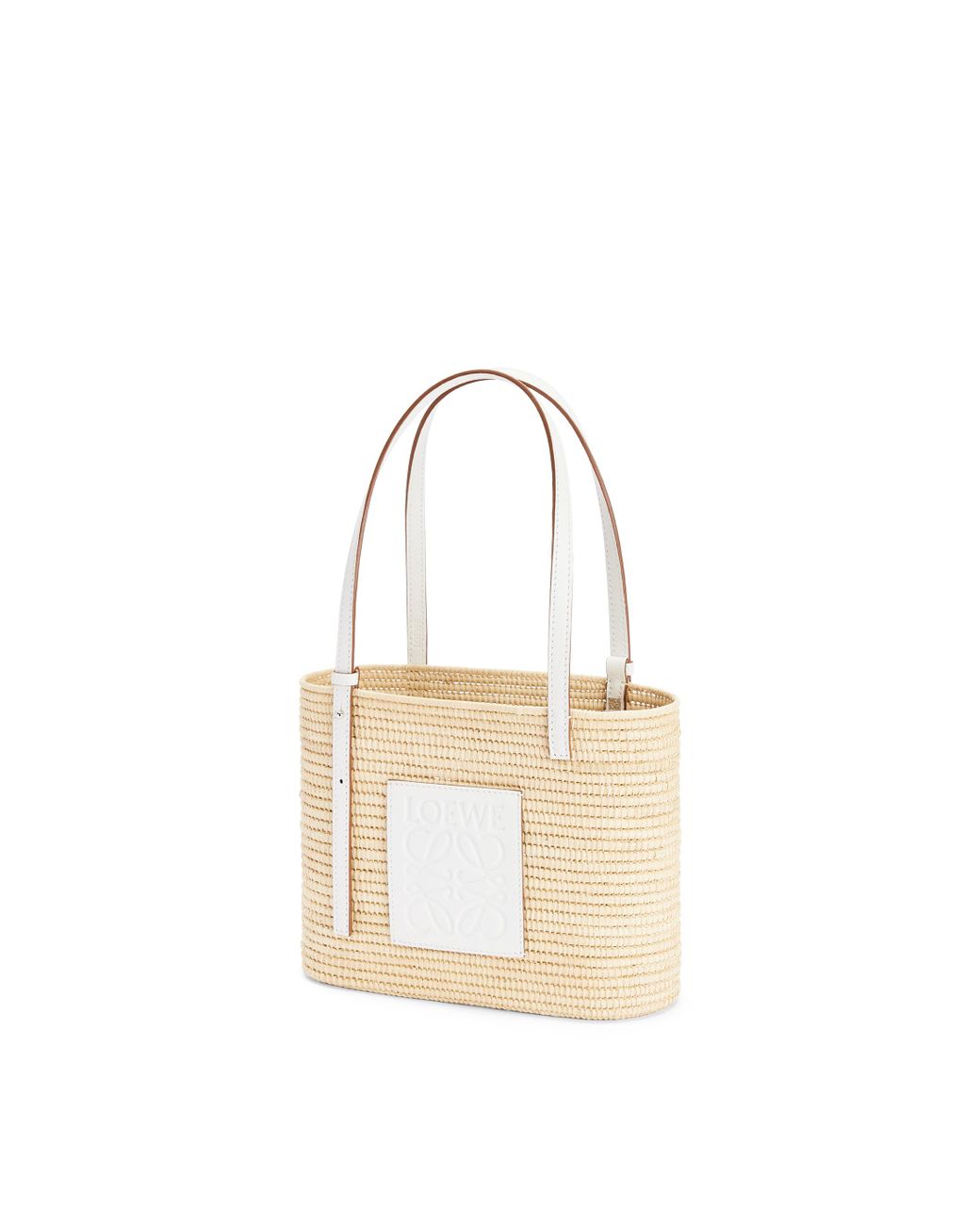 loewe raffia bolsa white