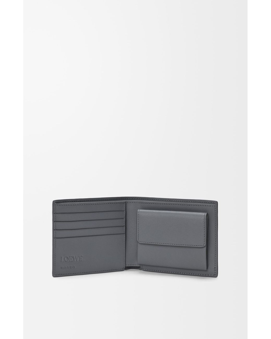 Loewe Gray Puzzle Bifold Coin Wallet for men