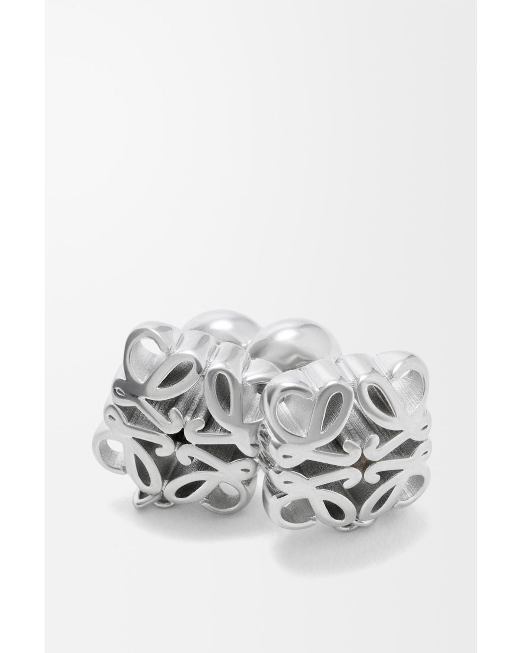 Loewe Metallic Anagram Bombé Chain Earrings