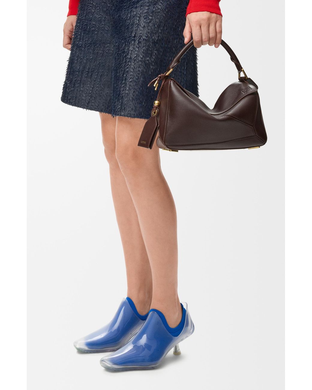 Loewe Brown Small Featherlight Puzzle Bag