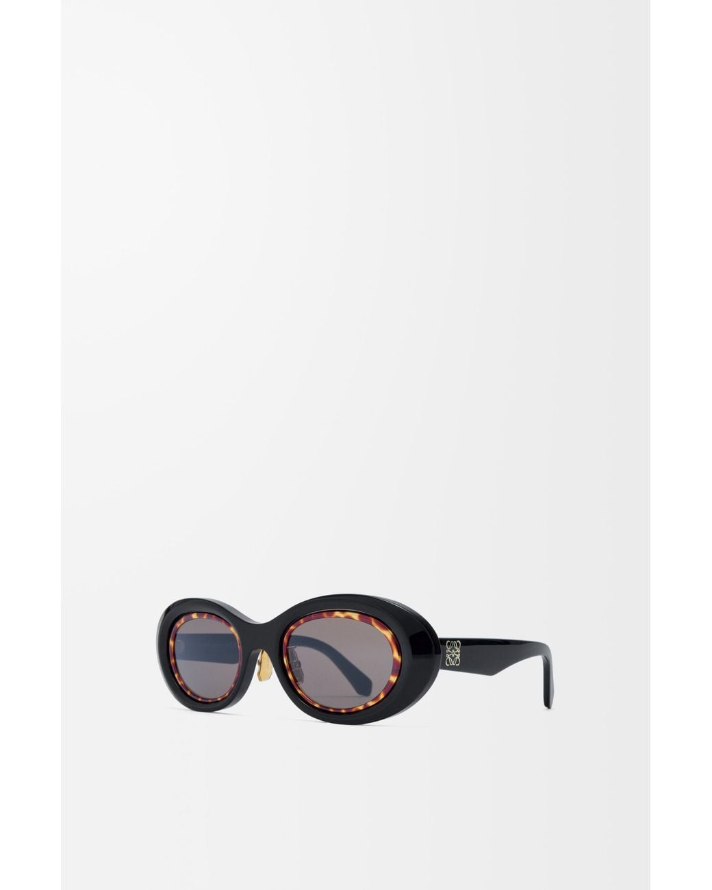 Loewe White Mini Anagram Oval Sunglasses For