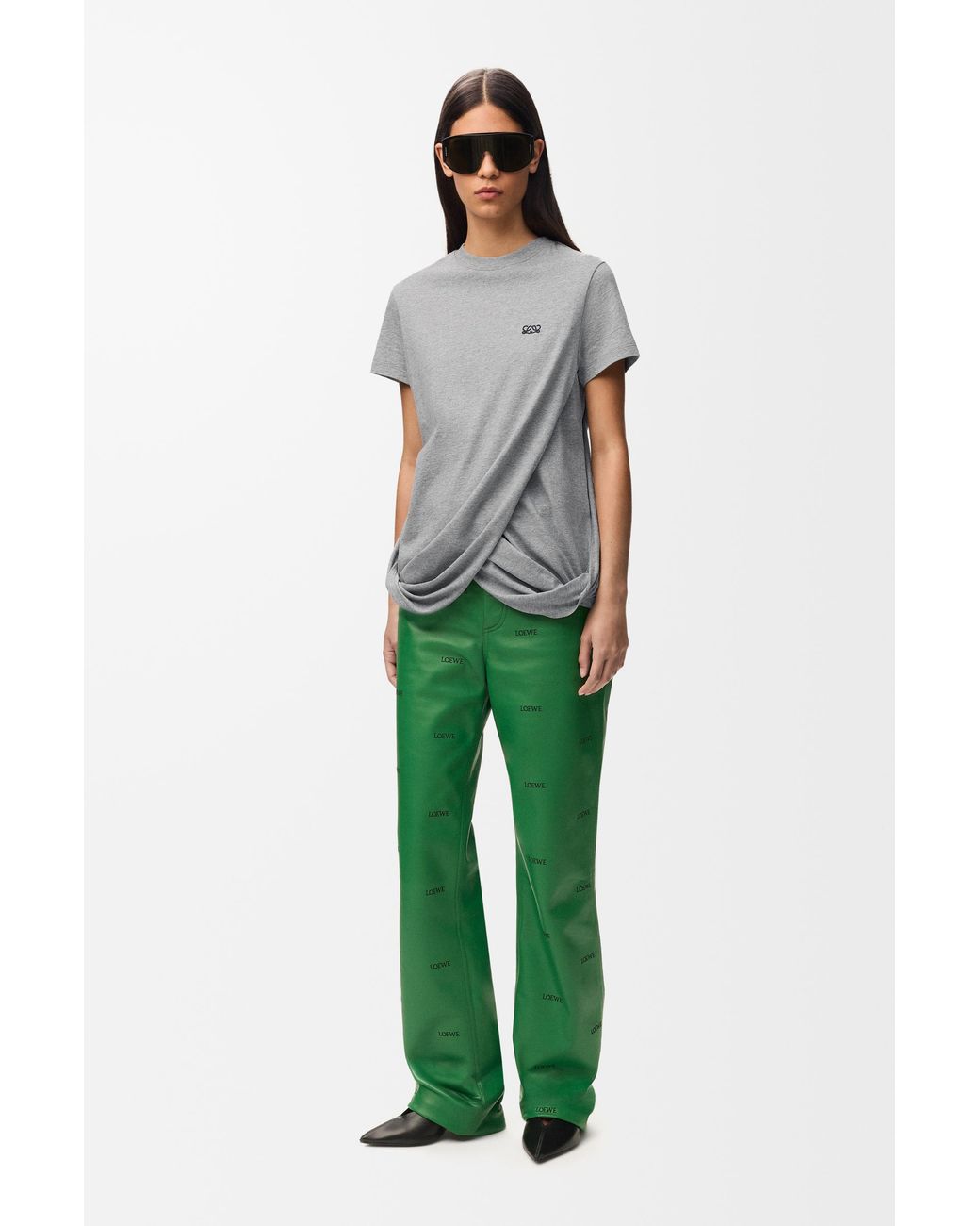 Loewe Gray Draped T-Shirt