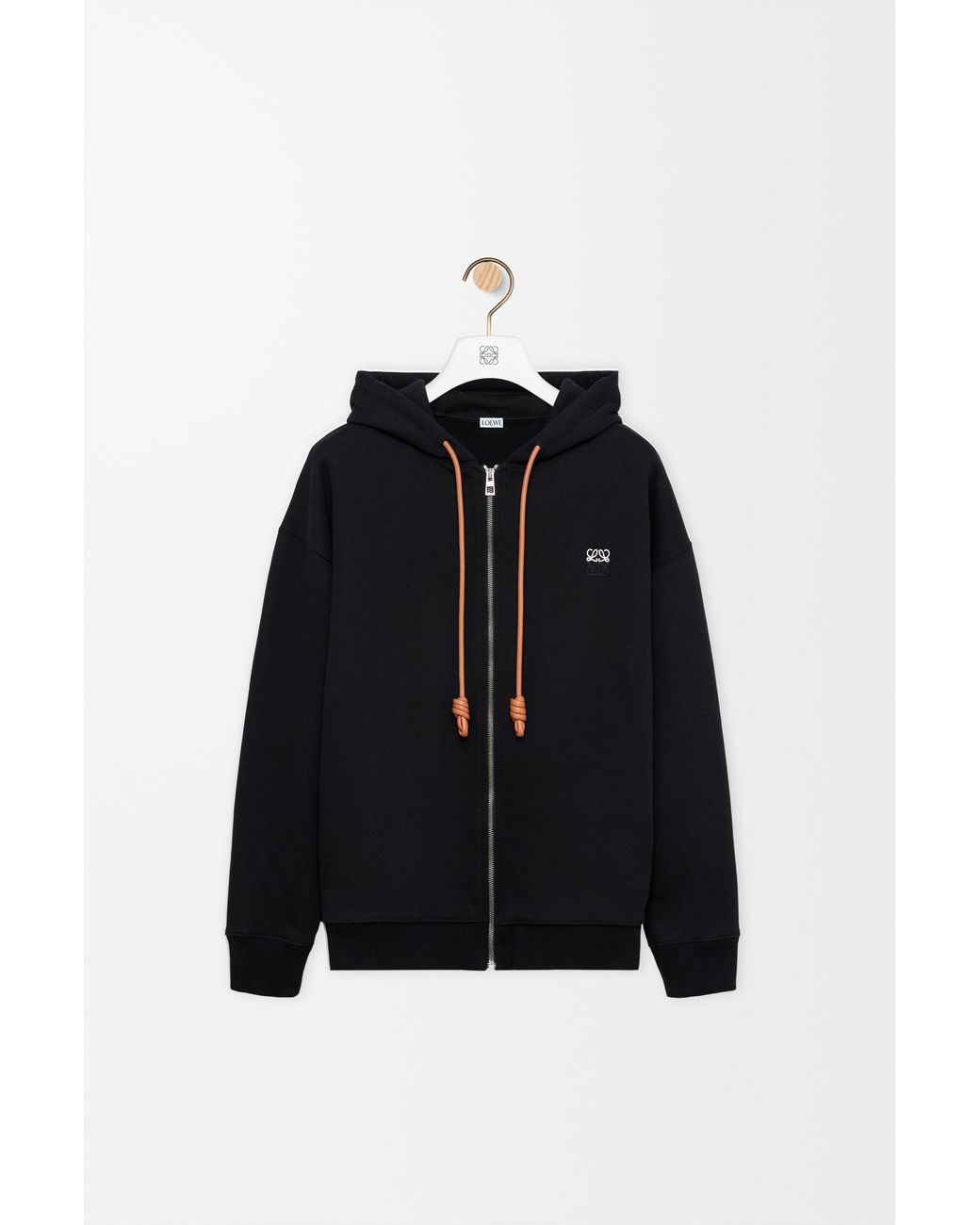 Loewe Black Zippered Hoodie for men