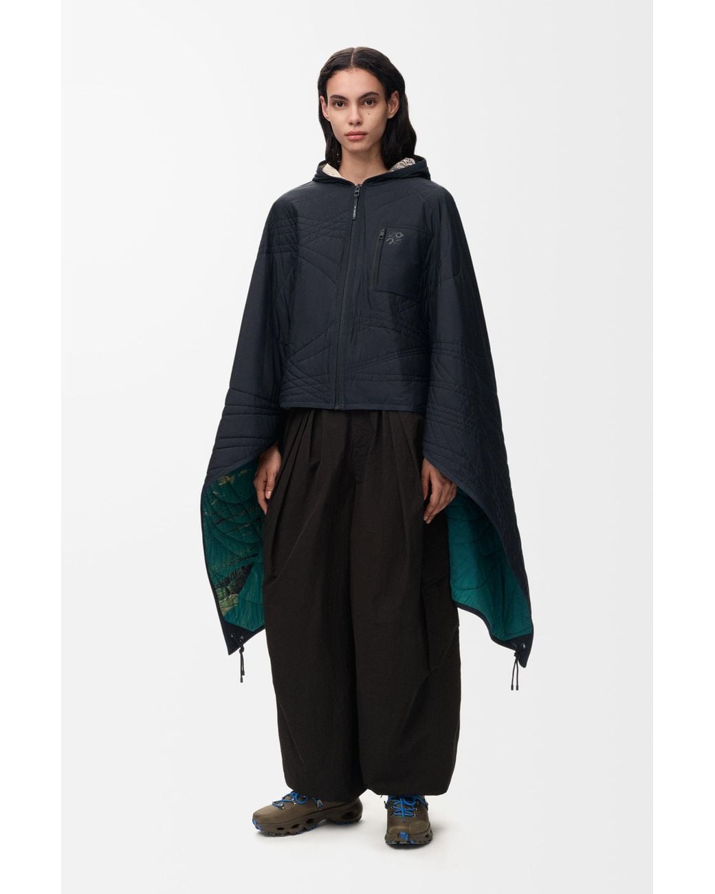 Loewe Blue Quilted Poncho