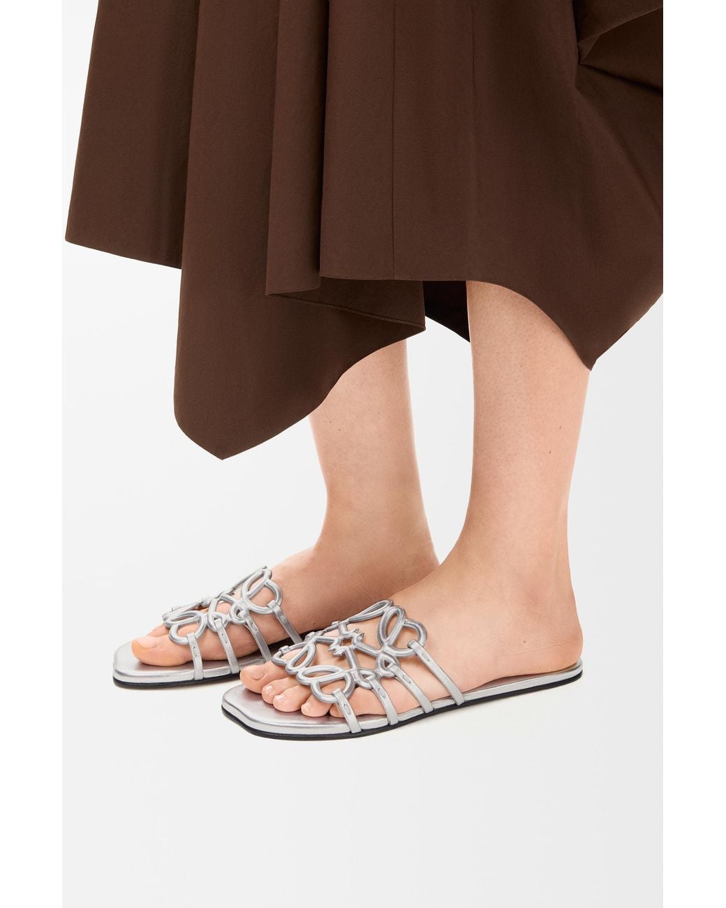 Loewe White Petal Anagram Slide