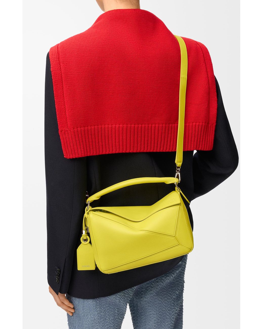 Loewe Yellow Small Featherlight Puzzle Bag