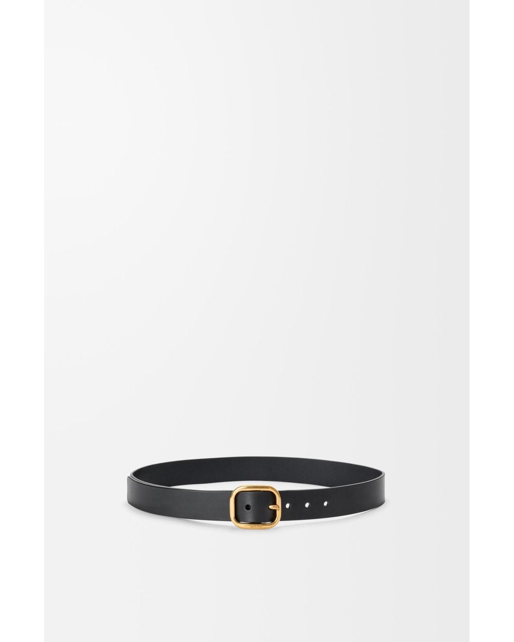 Loewe White Rounded Soft Belt In Classic Calfskin