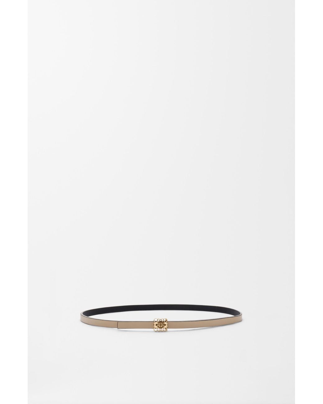 Loewe White Reversible Anagram Bombé Belt