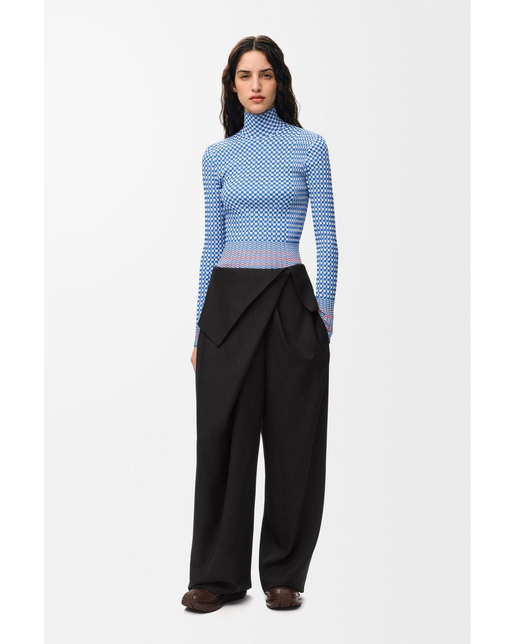 Loewe White Draped Trousers