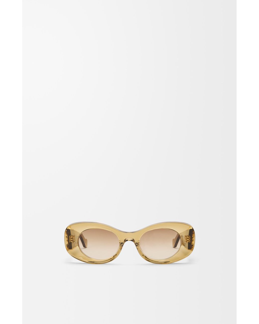 Loewe Natural Beveled Oval Maxi Anagram Sunglasses For
