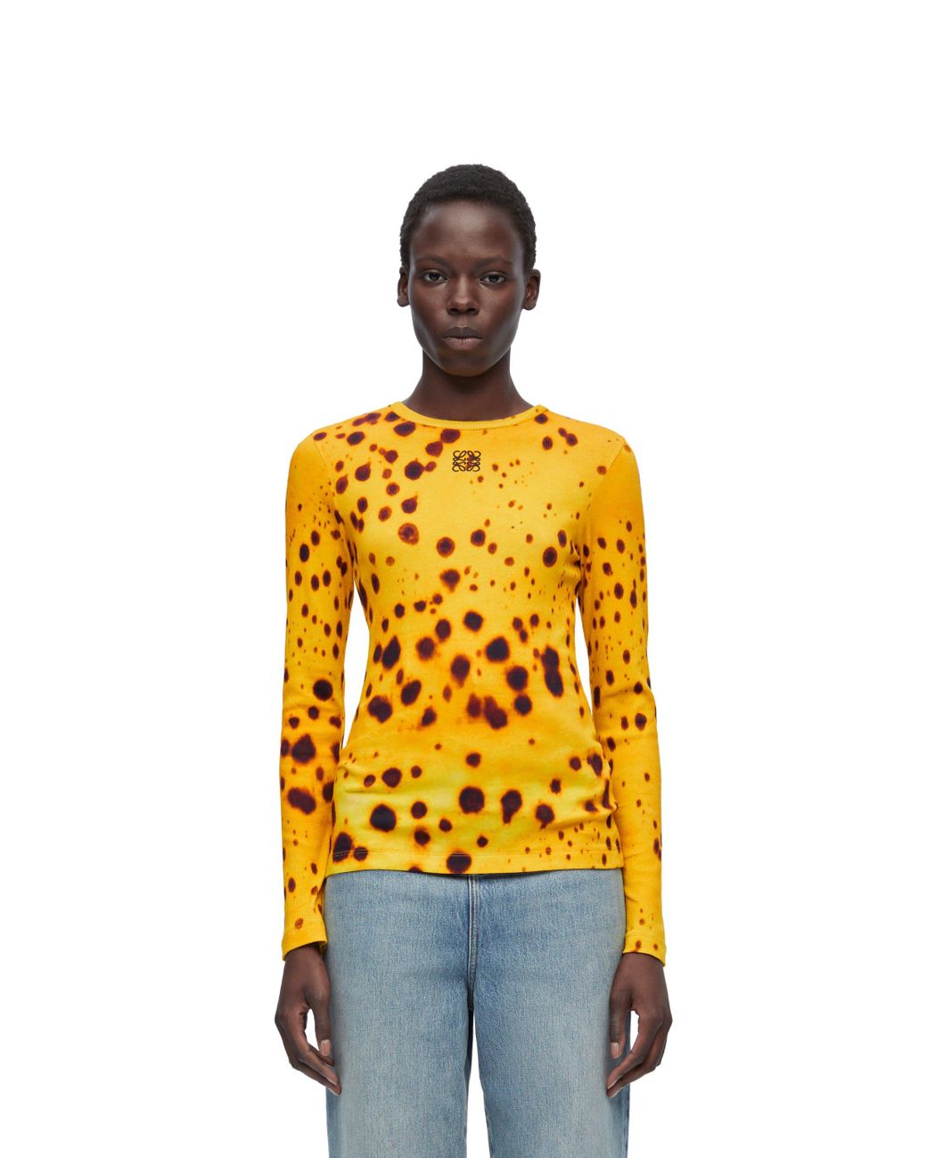 Loewe Luxury Long Sleeve Top In Cotton in Yellow | Lyst