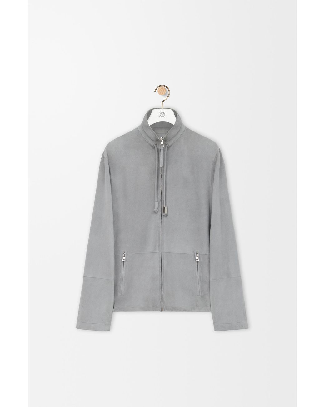 Loewe Gray Zip-Up Jacket for men