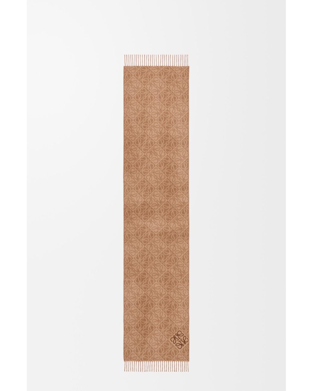 Loewe Brown Wool And Cashmere Scarf