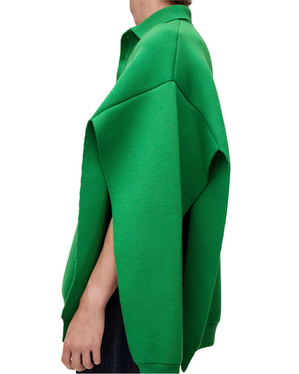 Loewe Open Seam Polo Sweater In Wool in Green for Men | Lyst