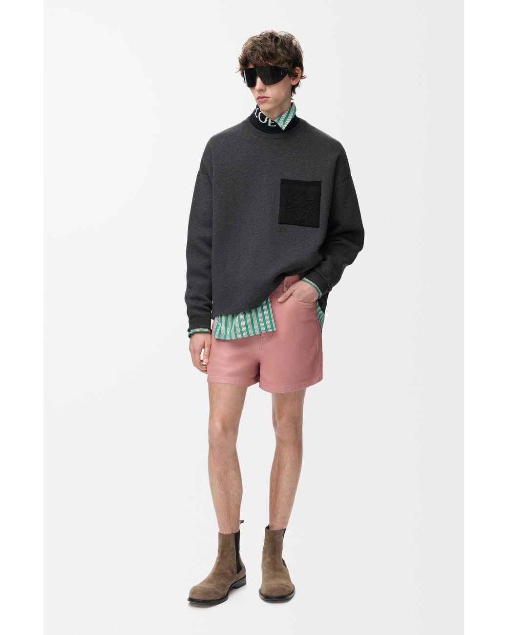 Loewe Black Anagram Pocket Sweater for men