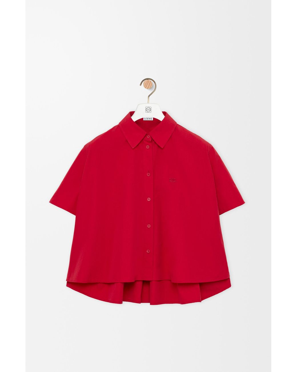 Loewe Red Short Sleeve Trapeze Shirt