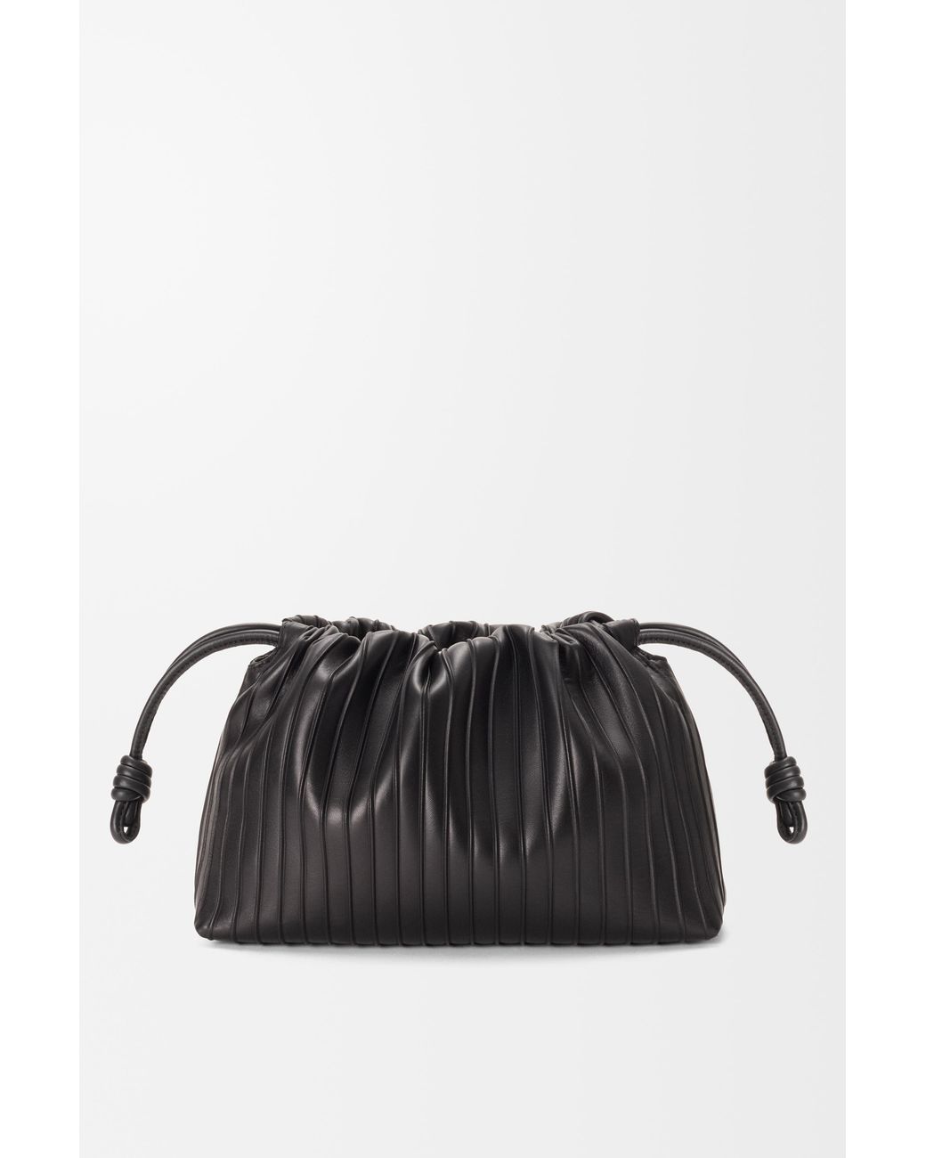 Loewe Black Flamenco Pleats Purse Medium