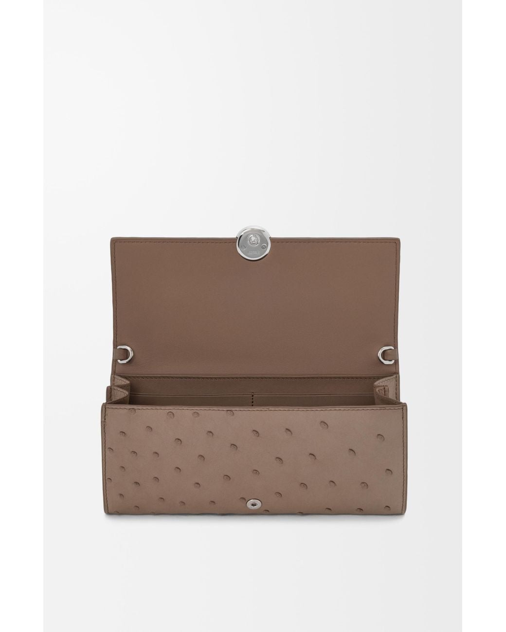 Loewe Brown Pebble Wallet On Chain