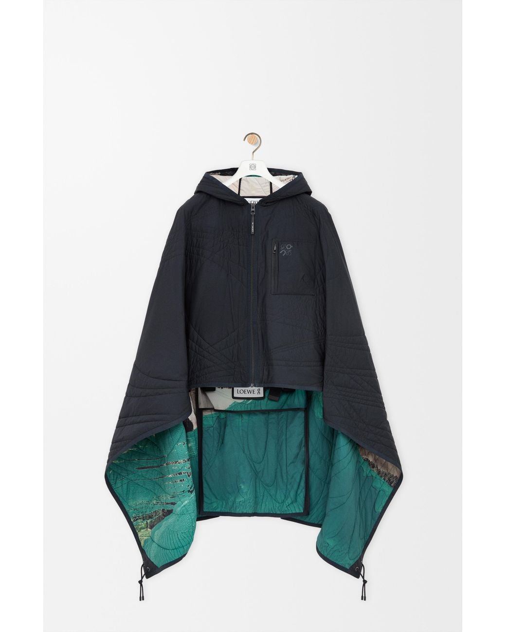 Loewe Blue Quilted Poncho