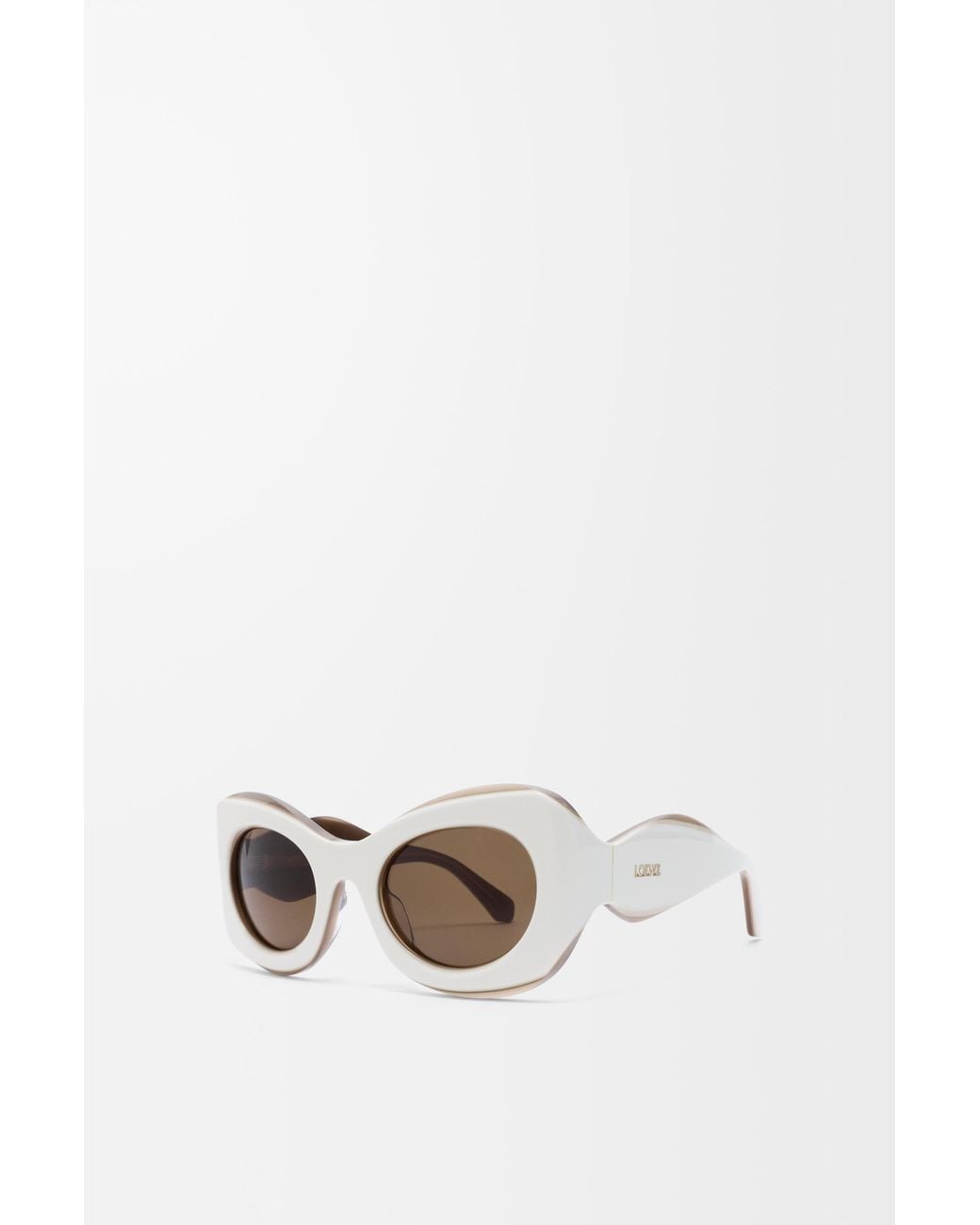 Loewe White Sierra Butterfly Sunglasses For