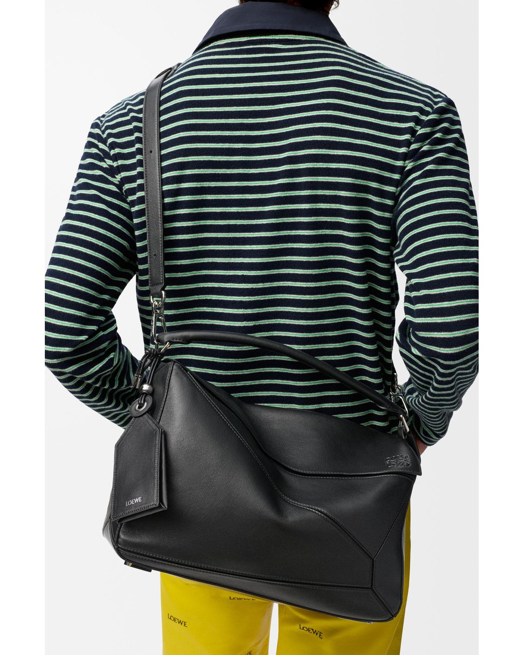 Loewe Black Large Featherlight Puzzle Bag for men