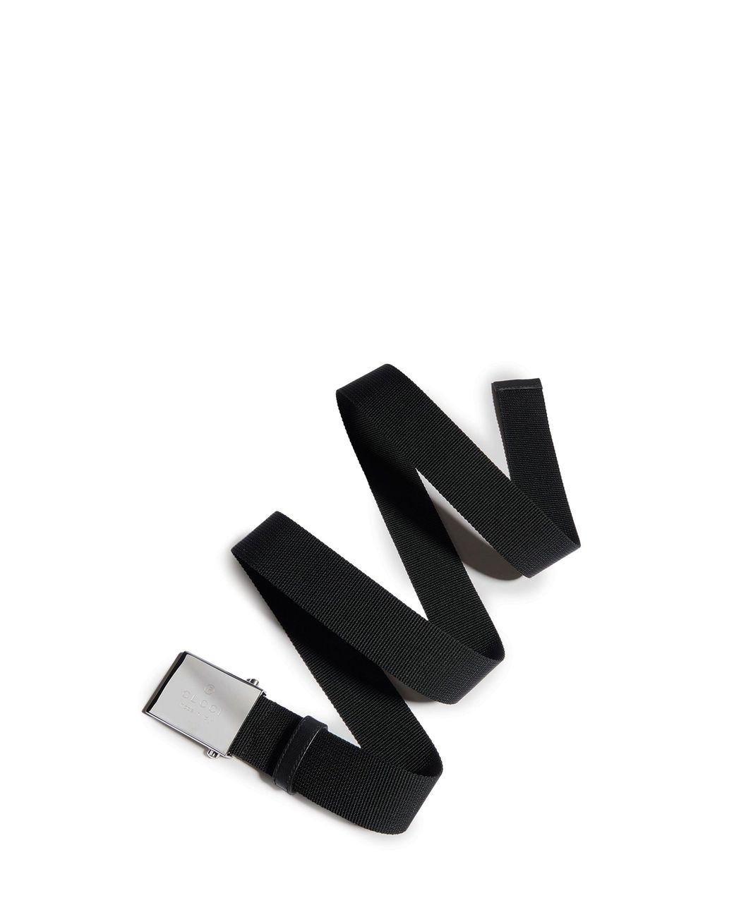 Gucci White Belt With Rectangular Buckle