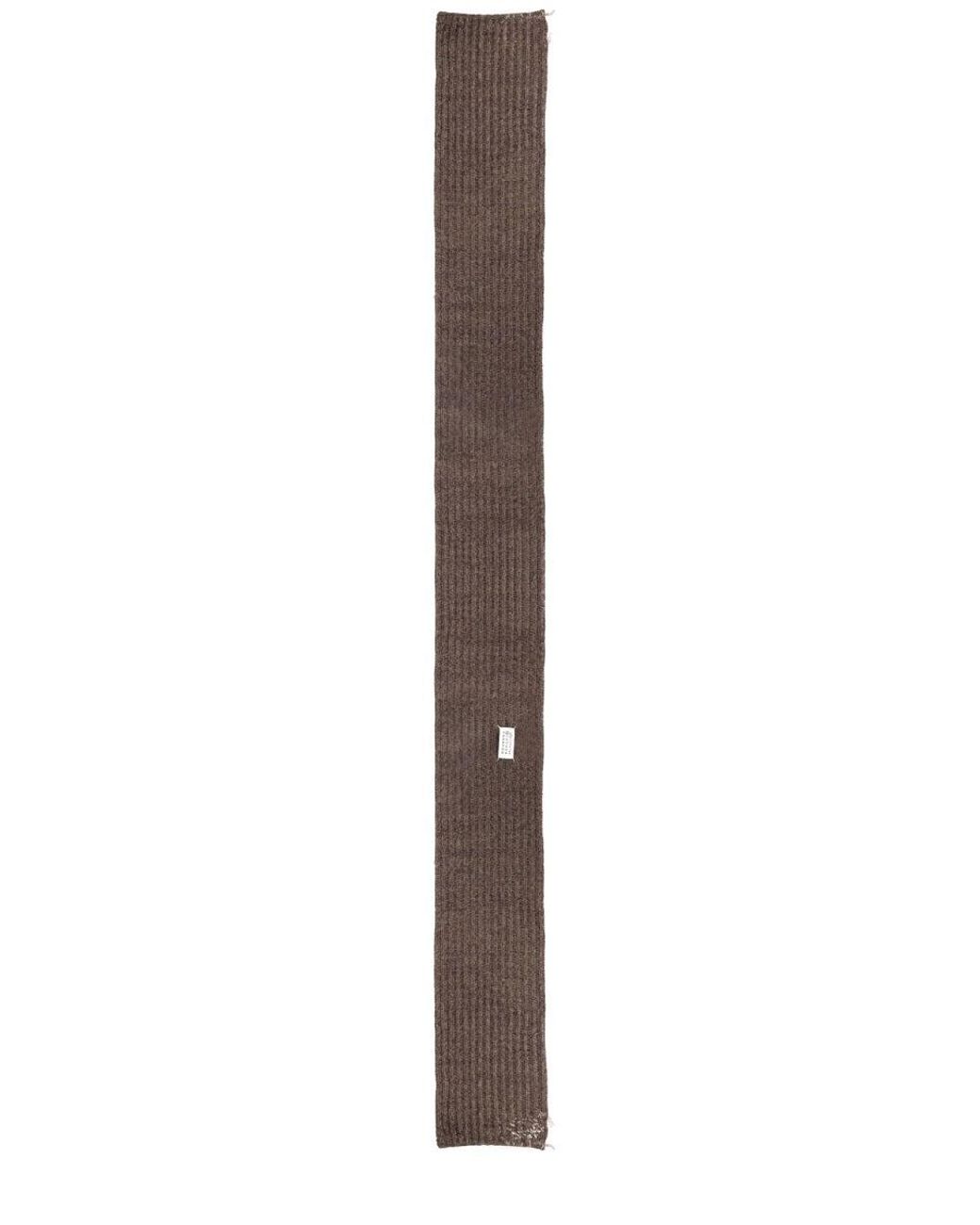 Maison Margiela Brown Wool Scarf for men