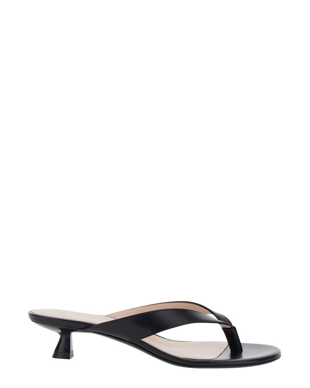 Stuart Weitzman Black Sandals Rio Sleek Leather