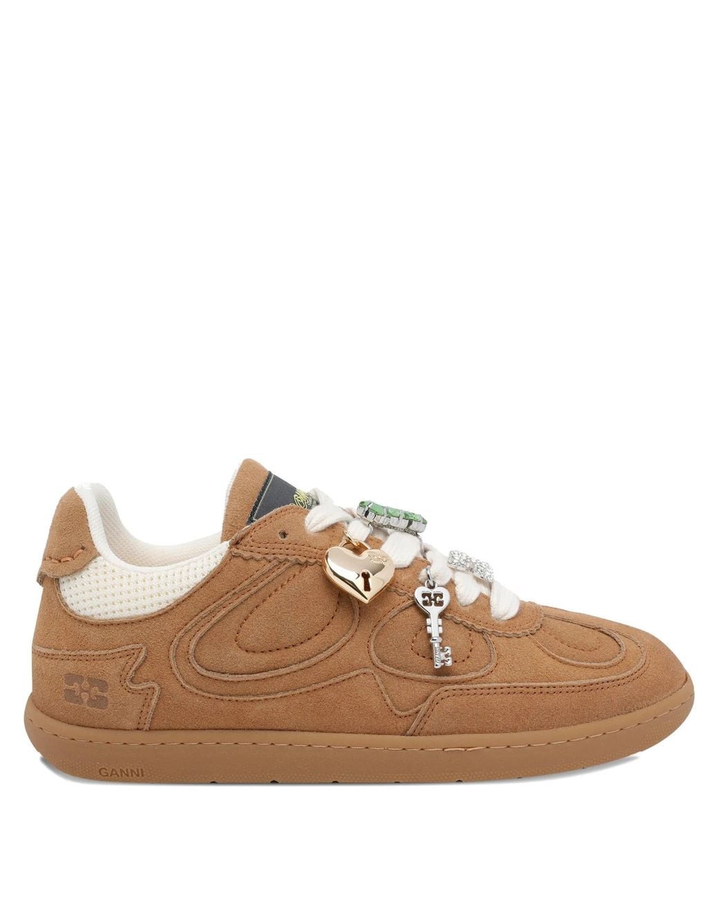 Ganni Brown Suede Sneakers