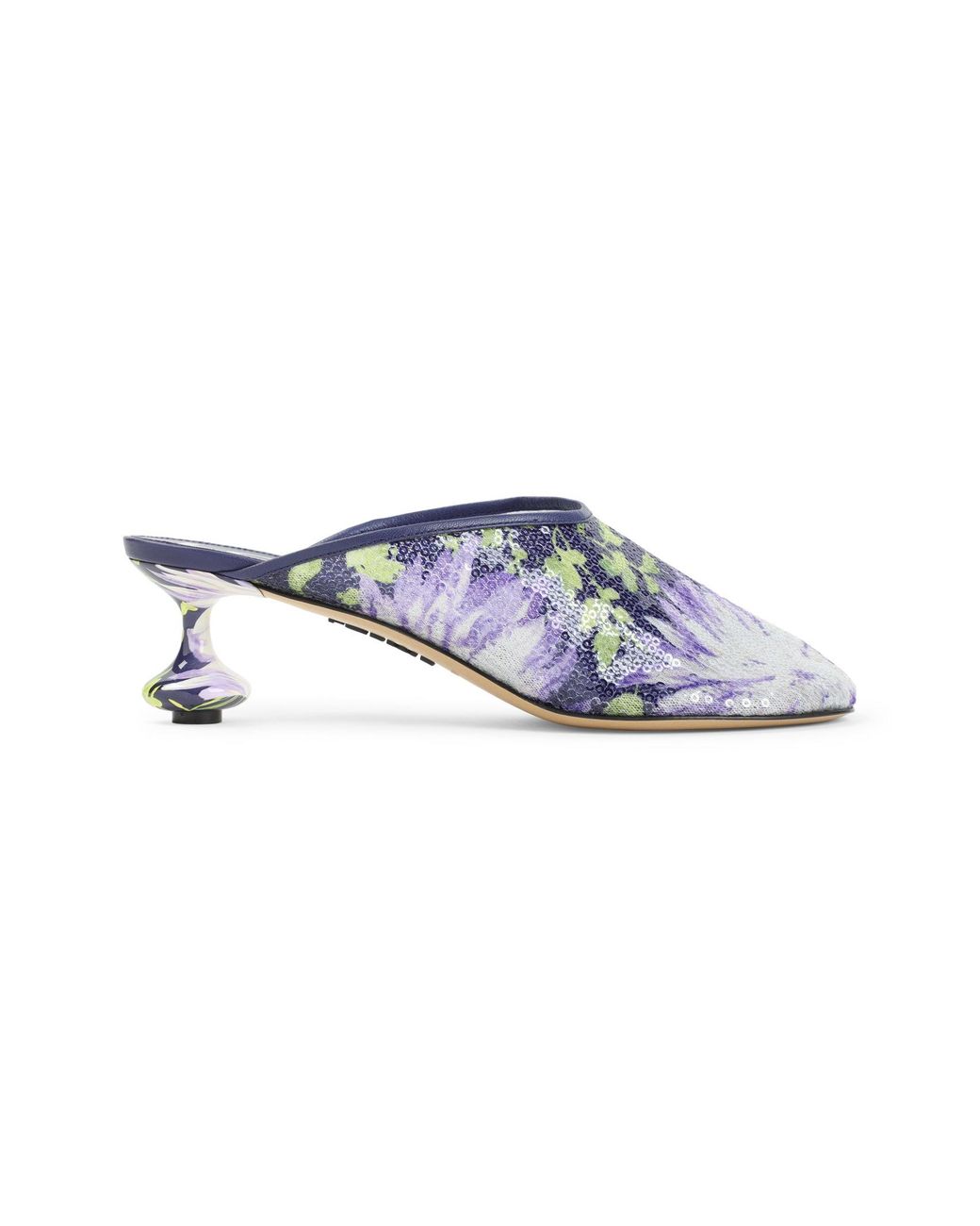 Loewe White Toy 45 Sequins Mules