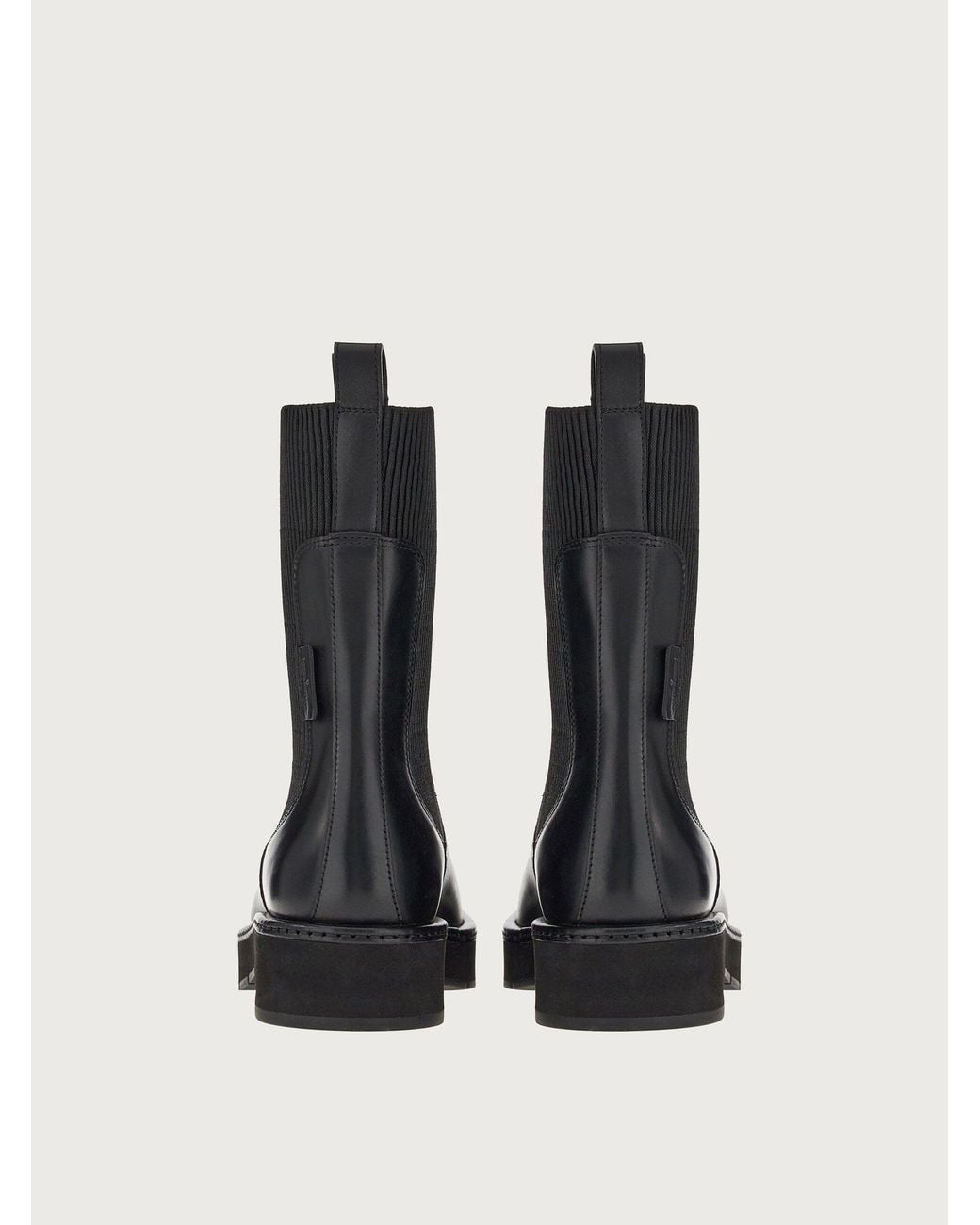 Ferragamo Rook Chelsea Boots, Leather in Black | Lyst