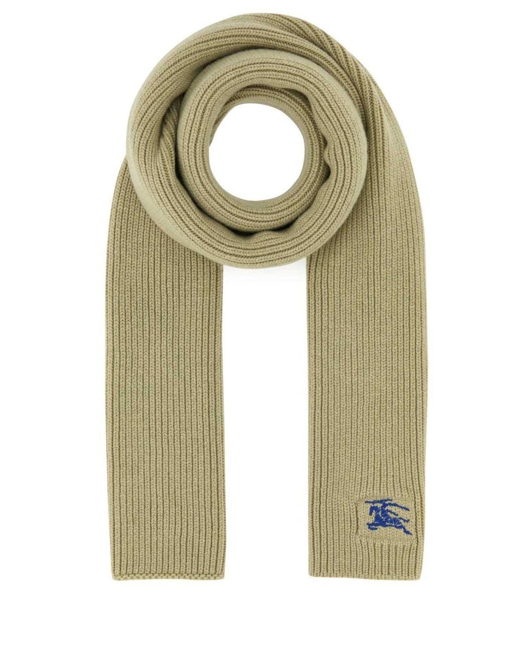 Burberry Green Khaki Cashmere Scarf