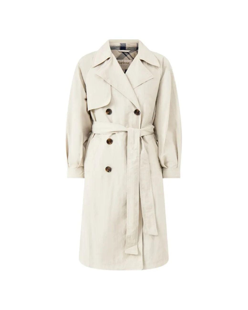 Barbour White "Layla" Trench Showerproof Jacket
