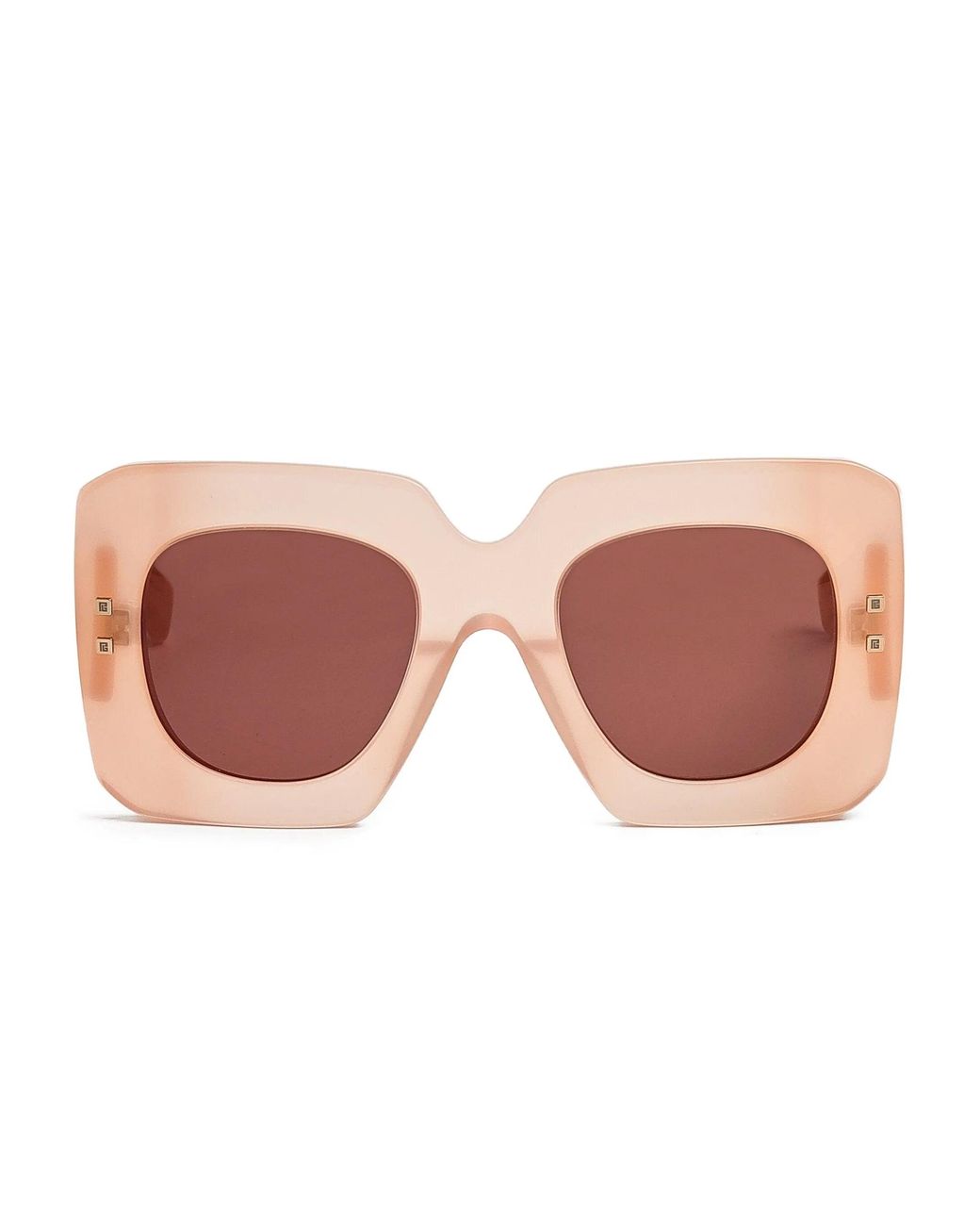 Balmain Pink Square-Frame Sunglasses