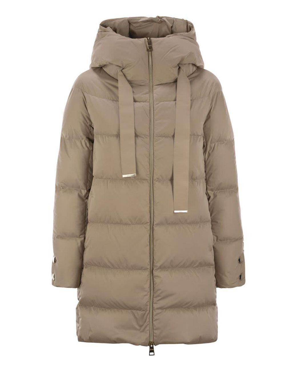 Herno Natural Elegant A-Shape Down Hooded Jacket