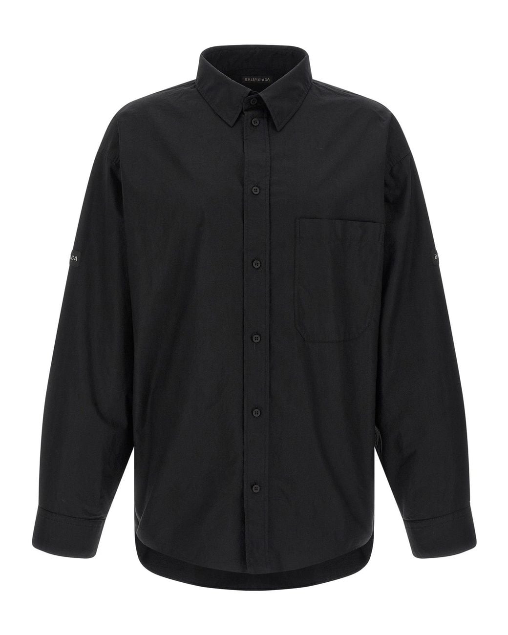 Balenciaga Blue Logo Patch Shirt for men