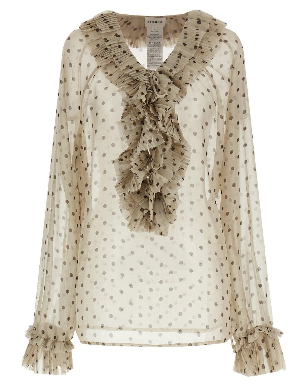 P.A.R.O.S.H. Natural P. A.R. O.S. H. Polyester Blouse