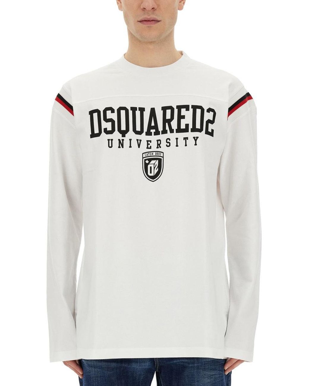 DSquared² White Logo Sweatshirt for men