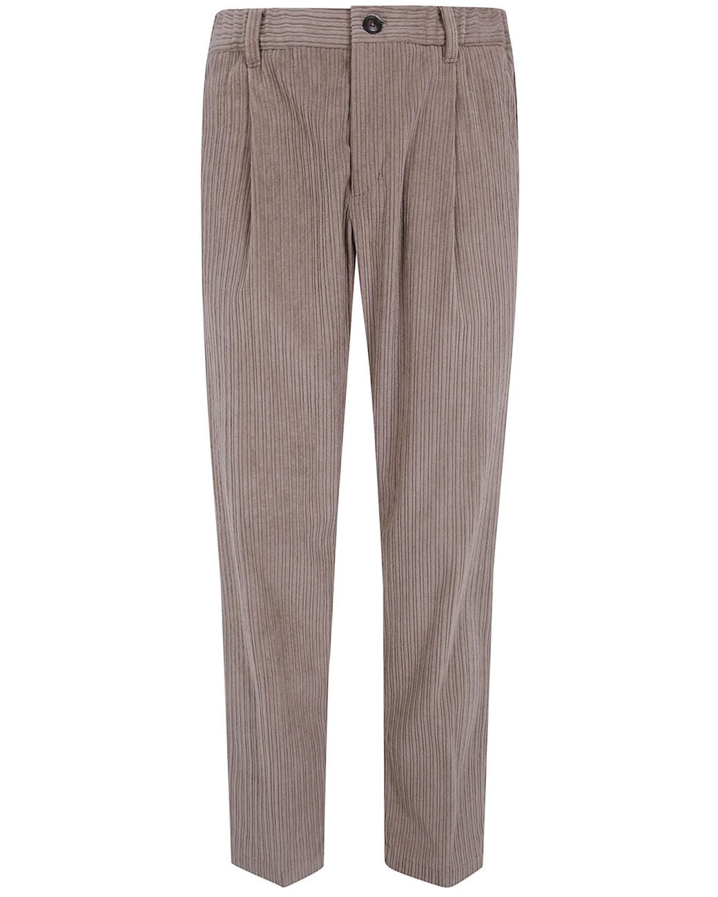 Herno Gray Classic Trousers for men