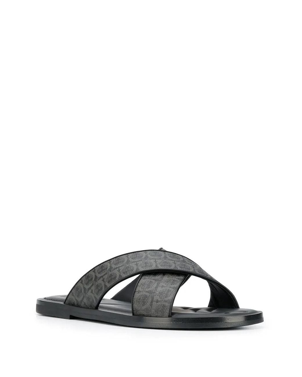 Ferragamo Black Sliders for men