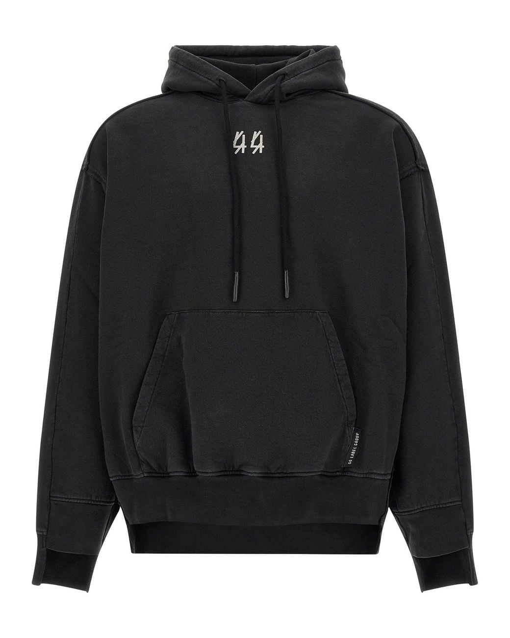 44 LABEL Black 'Mega 44 Patchwork' Hoodie for men